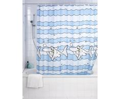 WENKO 19229100 Duschvorhang Sharky - hochwertiges Textilgewebe, 180 x 200 cm