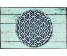 wash+dry Fußmatte Pattern of Life, 75x120 cm, innen und außen, waschbar, grün