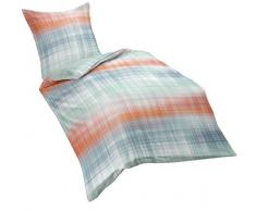 Dream Art Royal Bettwäsche-Set, Baumwolle, orange/blau, 155 x 220 cm