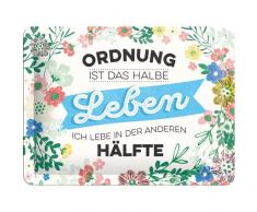 Nostalgic-Art 26206 Word Up - Ordnung ist das halbe Leben, Blechschild 15x20 cm