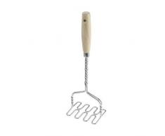 Westmark Kartoffelstampfer, Länge: 34 cm, Rostfreier Edelstahl/Holz, Silber/Hellbraun, 61272270
