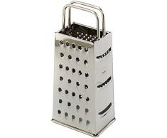 kela Vier-Kant-Reibe Profi 21,5cm aus Edelstahl, Silber, 21.5 x 9 x 3 cm