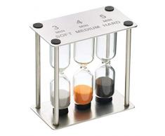 KitchenCraft Master Class Eieruhr/ dreifache Sanduhr, Edelstahl