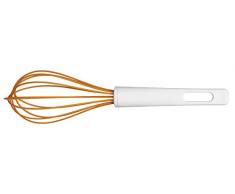 Fiskars Schneebesen mit Silikonbeschichteten Drähten, Länge: 29,7 cm, Kunststoff/Silikon, Orange/Weiß, Functional Form, 1023613