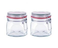 pajoma Drahtbügelglas, 2X 500 ml Fassungsvermögen inkl. Gummidichtung
