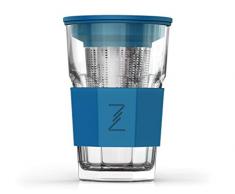 Dajar Trinkglas mit Teeeinsatz und Deckel Zest 415ml PASABAHCE, Glas, Transparent, 9 x 9 x 13 cm