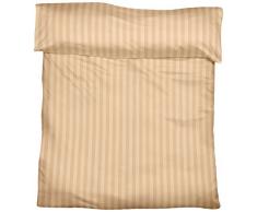 Fleuresse Streifsatin Kissenbezug, apricot, 40 x 40 cm