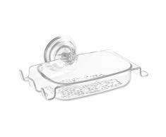 iDesign 45750EU Rain Power Lock Seifenschale mit Saugnapf, Durchsichtig