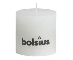 Rustic 103867500302 Stumpenkerze, Paraffinwachs, Weiß.