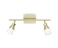 P.Neuhaus 6939-60 Deckenleuchte 60 x 15 cm / inklusive LED 2 x 5 W / messing matt / Glas opal