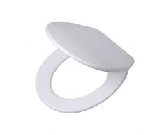 Tiger Toilettensitz Boston mit Absenkautomatik, aus stabilem Duroplast, Befestigung: Edelstahl gebürstet, Farbe: Weiß