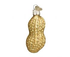 Old World Christbaumschmuck: Verschiedene Lebensmittel, Glas, geblasene Ornamente für Weihnachtsbaum Erdnuss braun