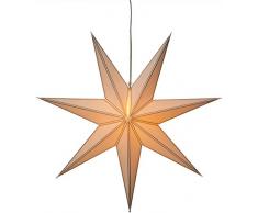 Star Papierstern Nicolas, E14 Fassung, Papier, creme