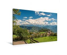 Premium Textil-Leinwand 120 x 80 cm Quer-Format Jenesien am TschÃ¶gglberg und Dolomitenblick am Europawanderweg | Wandbild, HD-Bild auf Keilrahmen, Fertigbild auf hochwertigem Vlies, Leinwanddruck von Ulrich MÃ¤nnel