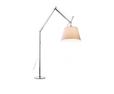 Artemide Tolomeo Mega Stehlampe, Aluminium, Pergament, 103 x 148 x 32 cm