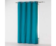 Douceur dIntérieur Absolu Ösenvorhang, Mikrofaser, einfarbig, Polyester, Polyester, blau, 140 cm x 260 cm