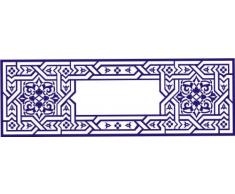 INDIGOS 4051095022183 Wandtattoo w238 Orient Ranke 96 x 23 cm, blau