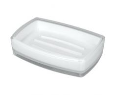 Metaltex Seifenschale, Plastik, Weiß, 12,5 x 8,5 x 3 cm