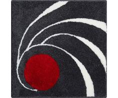 Grund COLANI Exklusiver Designer Badteppich 100% Polyacryl, ultra soft, rutschfest, ÖKO-TEX-zertifiziert, 5 Jahre Garantie, Colani 18, WC-Vorlage o.A. 60x60 cm, anthrazit