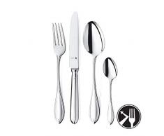 WMF Premiere Besteckset, 6 Personen, 24-teilig, eingesetzte Messerklinge, Cromargan protect Edelstahl poliert, glänzend, extrem kratzbeständig, spülmaschinengeeignet