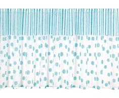 Startex Design Schlaufenpanneaux 2244 Fb.09 Küchengardine, Stoff, Türkis, 50 x 140 cm