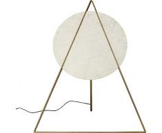 Kare Weiß, Design Triangle, Tischleuchte, Tischlampe, Stehleuchte, Lampe Marmor, (H/B/T) 115x83x83cm, Stahl pulverbeschichtet