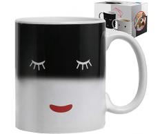 Magische Farbwechsel Tasse Thermoeffekt Kaffeetasse - Kaffee & Tee Einzigartige Tasse Smiley Emoji Geschenk für Mama Papa Freund Frauen Herren Farbwechseltasse Kaffeebecher Thermo Magic Mug Lustig