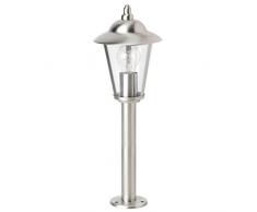 Brilliant 40384/82 Neil Außensockelleuchte, 50 cm, 1-flammig, E27, 60 W, LED geeignet, Metall/Kunststoff/Edelstahl, IP44, spritzwassergeschützt