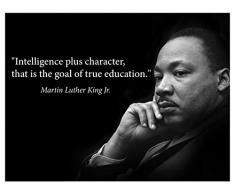 Martin Luther King Jr. Poster berühmten inspirierendes Zitat Banner für Klassenzimmer Bildung Art Wand Foto Bild Schwarz Geschichte Monat berühmten African American Hero Aktivismus Teacher