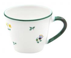 GMUNDNER KERAMIK Kaffeetasse Gourmet Füllmenge : 0.2 Liter Streublume Geschirr, handgemacht in Österreich