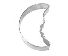 Birkmann 1010689910 Ausstechform Mond mit Gesicht, Kunststoff, Grau, 5 x 3 x 2 cm