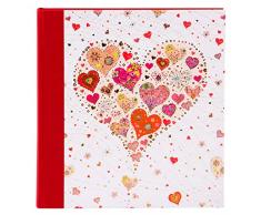 Goldbuch Hochzeitsalbum, Big Heart Rose, 30 x 31 cm, 60 weiße Seiten mit Pergamin-Trennblättern, Leinen mit Kunstrduckpapier mit Goldprägung und Relief, Perlmutt, 08411