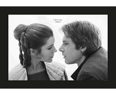 Komar Wandbild Star Wars Classic Leia Han Love | Kinderzimmer, Jugendzimmer, Dekoration, Kunstdruck | ohne Rahmen | WB124-70x50 | Größe: 70 x 50 cm (Breite x Höhe)