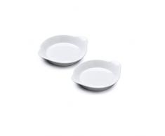 WM Bartleet & Sons 1750 TSET146 2er Set Traditionelle Porzellanreibe, Grill- und Backformen, 15 cm, weiß