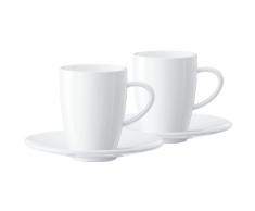 Jura 66499 2-er Set inklusive Unterteller weiß Kaffeetassen, Porzellan, 6.5 cm, 2-Einheiten