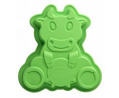 Dr. Oetker Silikonform Kuh, grüne Silikon-Backform aus der Serie Flexxibel Love, Kuchenform für österliche Kreationen (Farbe: Grün), Menge: 1 Stück