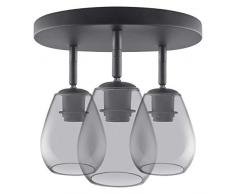 LEDVANCE Vintage Edition 1906, Wandleuchte mit E27 Sockel, Rauchgraues Glas, 3 Spots, Ohne Leuchtmittel, Cone Spot