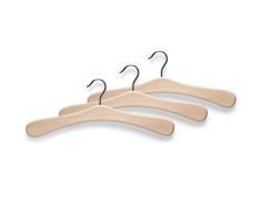 Zeller 17109 Garderobenbügel, ca. 45 cm, natur, 3er Set