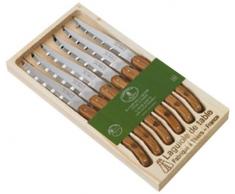 Laguiole Jean Dubost 97141 Holzkasten mit 6 Steakmessern, Natur