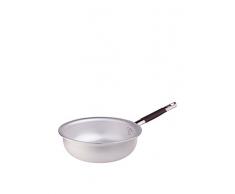 Stir Pfannen Agnelli saltapasta und Rice, strahlend, aus Aluminium, Dicke 5 mm, Tubular Griff aus Edelstahl Cool, Silber, 20 cm