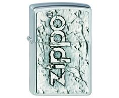 Zippo 2002738 Stone Feuerzeug, Messing, Silber