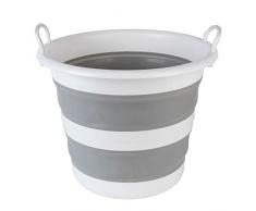 Kleeneze® KL065438GRYEU Faltbarer Putzeimer, 30 Liter, grau/weiß
