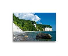 Premium Textil-Leinwand 45 x 30 cm Quer-Format Kreidefelsen-Insel Rügen | Wandbild, HD-Bild auf Keilrahmen, Fertigbild auf hochwertigem Vlies, Leinwanddruck von Hans-Joachim Loh