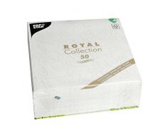Papstar, 50 Servietten ROYAL Collection 1/4-Falz 40 cm x 40 cm weiss Casali, #84876