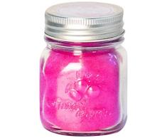 Kerzen von Aurora Anna Duftkerze mit Vase-Glas und Deckel, Wachs, Pink, 6.5 x 6.5 x 8.5 cm