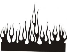 INDIGOS 4051095092056 Wandtattoo W674 Flamme 80 x 44 cm, Wandaufkleber in 3 GrÃ¶Ãen, schwarz