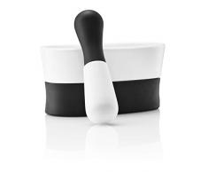 EVA SOLO 530551 Mörser mit Stößel, Porzellan, Schwarz/Weiß, 18 x 18 x 13 cm