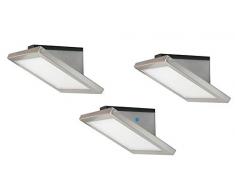 Evotec Nelly LED Unterbauleuchte 3er-Set / 4000K / 3x6W / 3x300 Lumen, Stahl, 18 W, Transparent, Small