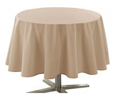 Douceur dIntérieur Essentiel Tischdecke, rund, Polyester, ziegelfarben, Polyester, leinen, 180 cm