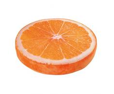 Sitzkissen Orange, ein echter Hingucker, angenehmer Sitzkomfort durch hochwertigen Schaumstoff, dekorative âoptische TÃ¤uschungâ